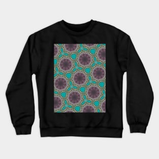 Mauve Purple and Teal Ameba Looking Pattern - WelshDesignsTP003 Crewneck Sweatshirt